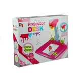 Tekentafel met projector - 38x37x40cm - 2in1 - roze turquoise