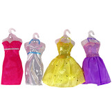 Modepop -29 cm - met poppenkleertjes - 8 jurken en accessoires