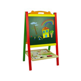 Schoolbord - 74x45x34cm - 2in1 - hout - magnetisch