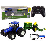 Bestuurbare trekker - R/C tractor - 24x11x12cm - met balenpers