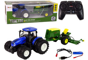 Bestuurbare trekker - R/C tractor - 24x11x12cm - met balenpers