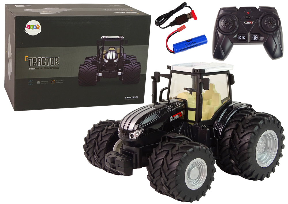 Bestuurbare trekker - R/C tractor - 2,4G - 17x15x12cm - zwart