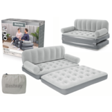 Opblaasbare bank - Bestway - 188x152x64cm - 2 in 1 - grijs wit