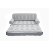 Opblaasbare bank - Bestway - 188x152x64cm - 2 in 1 - grijs wit