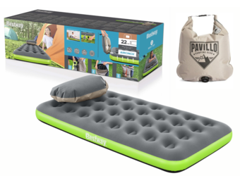 Luchtbed - Bestway - opblaasbed - 188x99x22cm - fluweel