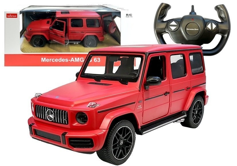 Bestuurbare auto - Mercedes G63 - R/C - 7 km/u - 2,4GHz - rood