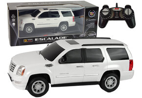 Bestuurbare auto - Cadillac Escalade - 30x13x15cm - LED lampen - wit