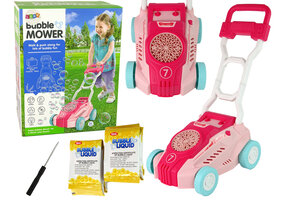Speelgoed grasmaaier - bellenblaas machine - 30x26x55cm - roze