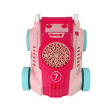 Speelgoed grasmaaier - bellenblaas machine - 30x26x55cm - roze