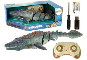 RC dinosaurus - 39x14x7cm - beweegbare staart - grijs