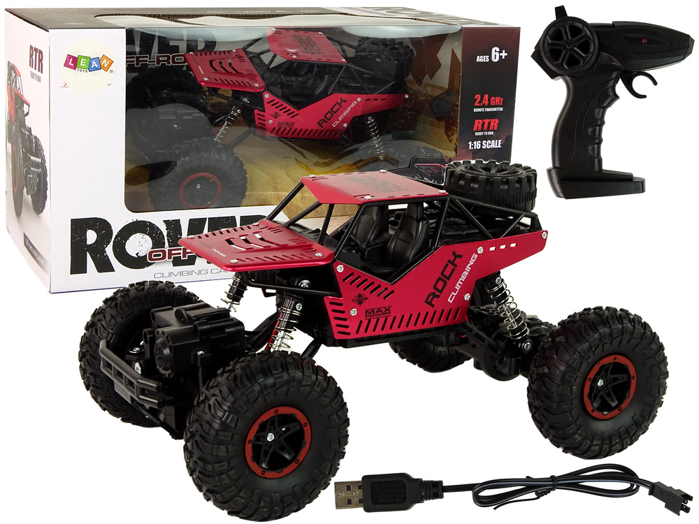 Bestuurbare auto - R/C buggy - tot 30m - 2,4GHz - rood