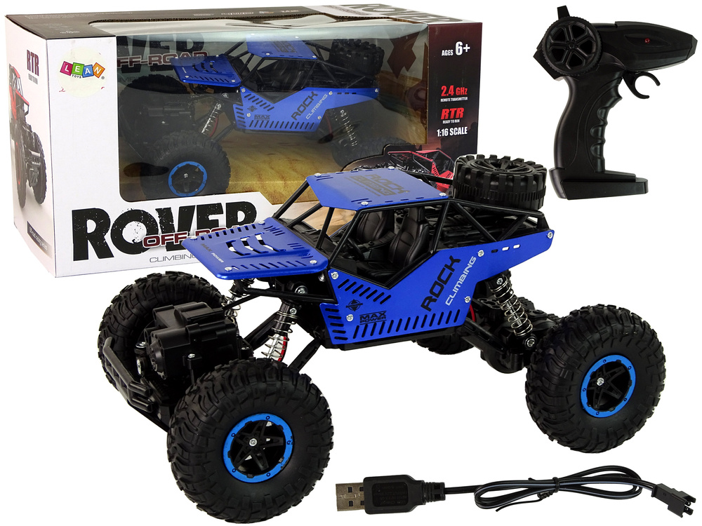 Bestuurbare auto - R/C buggy - tot 30m - 2,4GHz - blauw