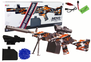 Gelblaster - 5000 waterballetjes - 76x28x6cm - oranje grijs