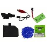 Gelblaster - 5000 waterballetjes - 76x28x6cm - oranje grijs