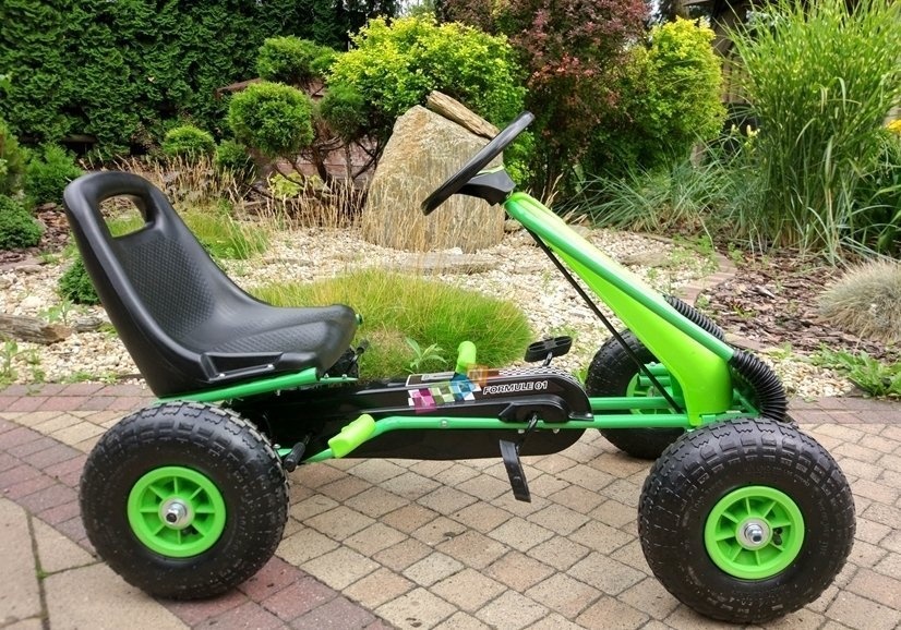 Skelter - go kart - 92x56x56cm - groen zwart