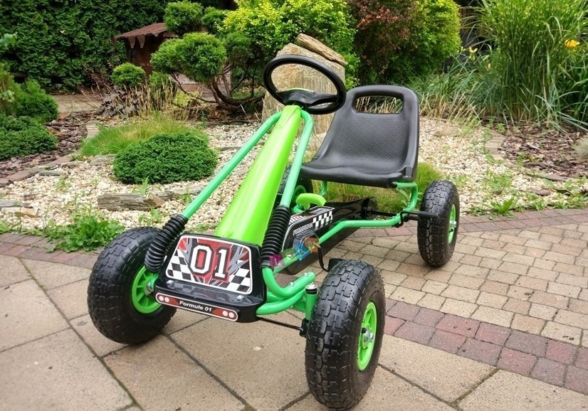Skelter - go kart - 92x56x56cm - groen zwart