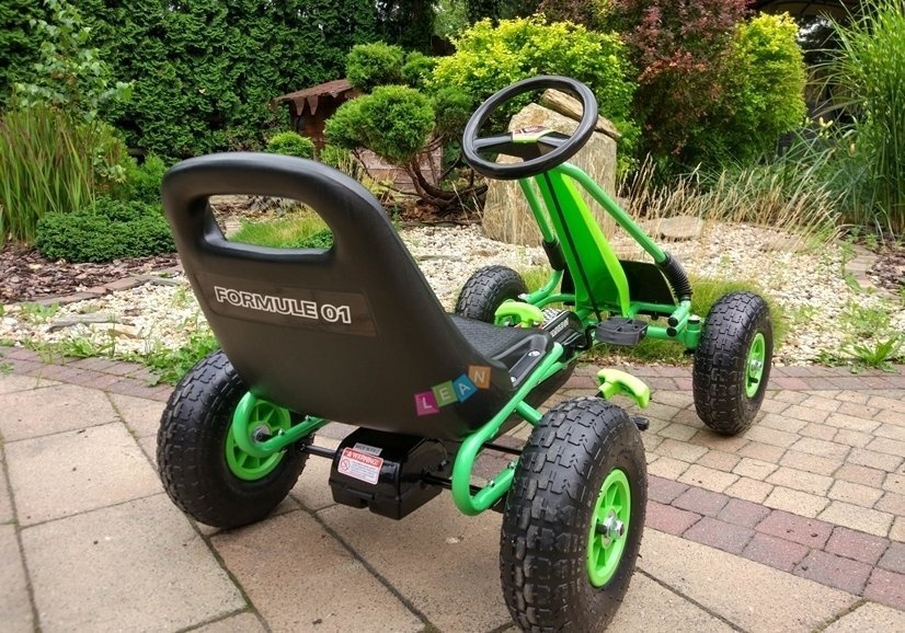 Skelter - go kart - 92x56x56cm - groen zwart