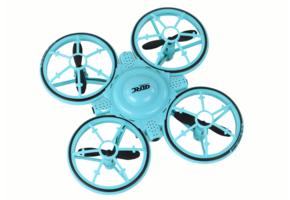 Drone - 12x2x12cm - met bedieningsband - blauw - vanaf 14 jaar