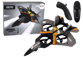 RC vliegtuig - 24x6x18cm - 4 verwisselbare propellers - zilver