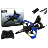RC vliegtuig - 37x5x28cm - met afstandsbediening - blauw zwart