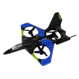 RC vliegtuig - 37x5x28cm - met afstandsbediening - blauw zwart