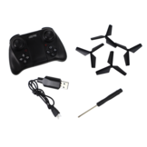 RC vliegtuig - 37x5x28cm - met afstandsbediening - blauw zwart