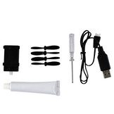 RC vliegtuig - 0,5m/sec - tot 200m - 2,4G - verlichting - blauw