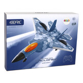 RC vliegtuig - 0,5m/sec - tot 200m - 2,4G - verlichting - blauw