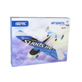 RC vliegtuig - 30x3x41cm - met verlichting - wit blauw