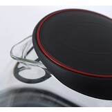 Waterkoker ELDOM - 1,5L - 2000W - draadloos - glas - rood zwart