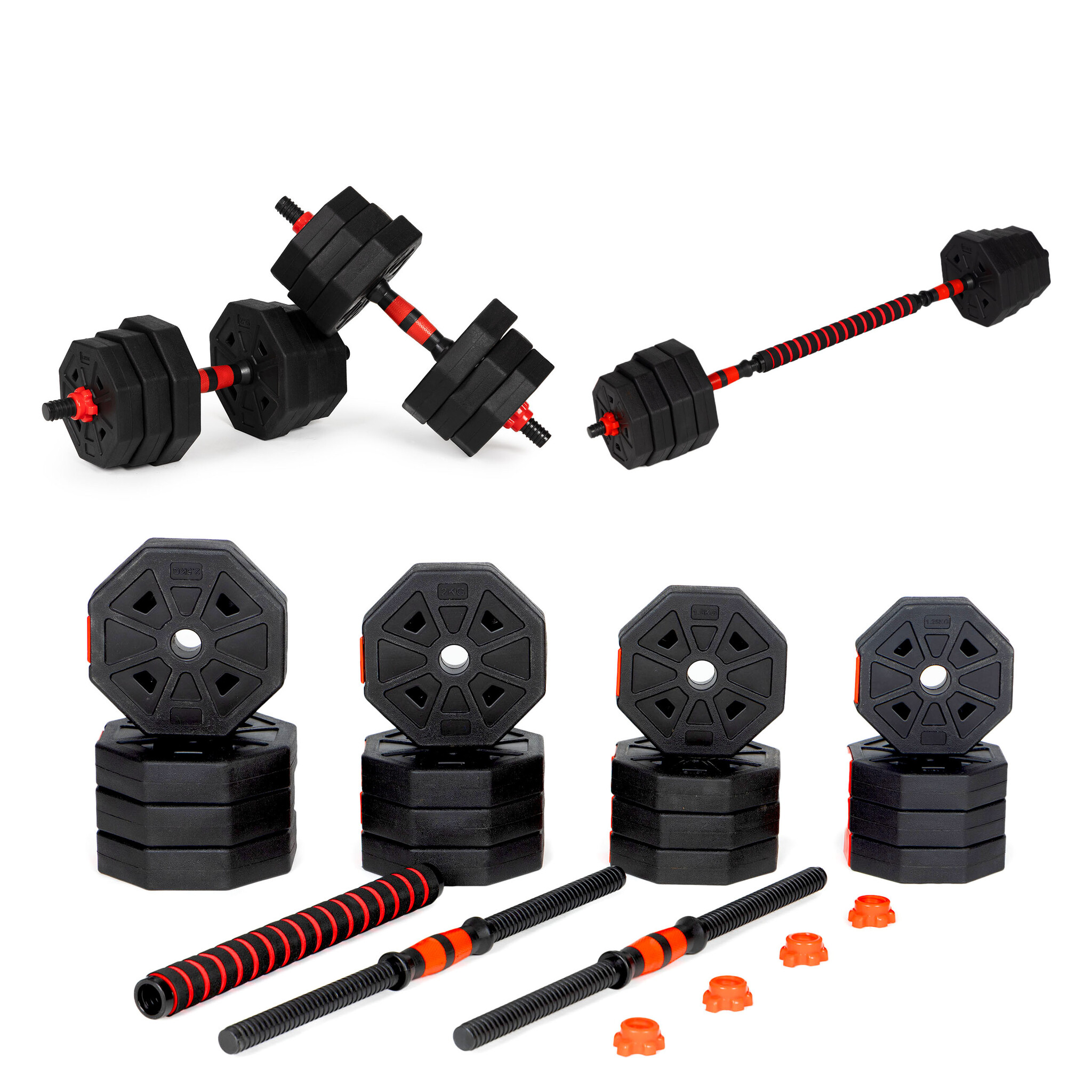 Halterset - verstelbare dumbbells - gewichten set - 30kg