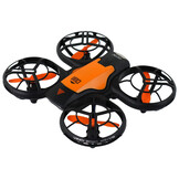 Drone - met camera - 12x3x11cm - inclusief koffer - oranje zwart