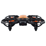 Drone - met camera - 12x3x11cm - inclusief koffer - oranje zwart