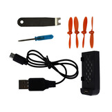 Drone - met camera - 12x3x11cm - inclusief koffer - oranje zwart