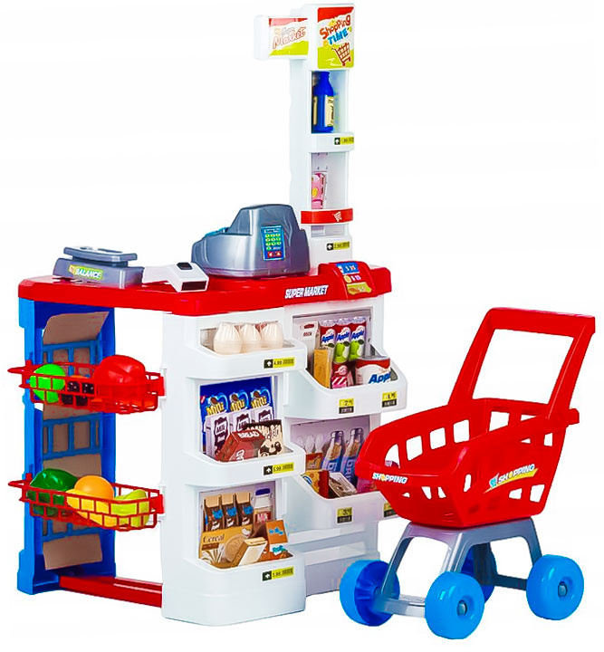 Speelgoed supermarkt - 82x50x41cm - met scanner en weegschaal