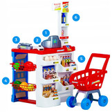 Speelgoed supermarkt - 82x50x41cm - met scanner en weegschaal