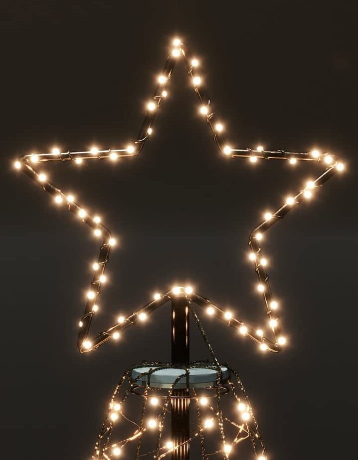 Vlaggenmast kerstboom - 180cm - LED - IP44 - 8 verlichtingsmodi