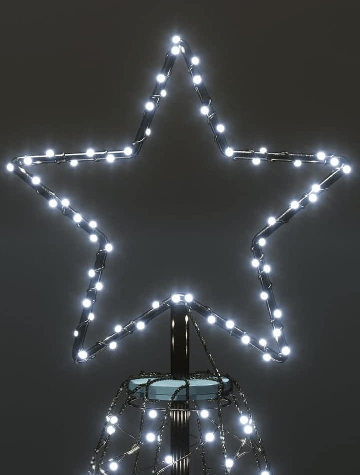 Vlaggenmast kerstboom - 180cm - LED - IP44 - 8 verlichtingsmodi