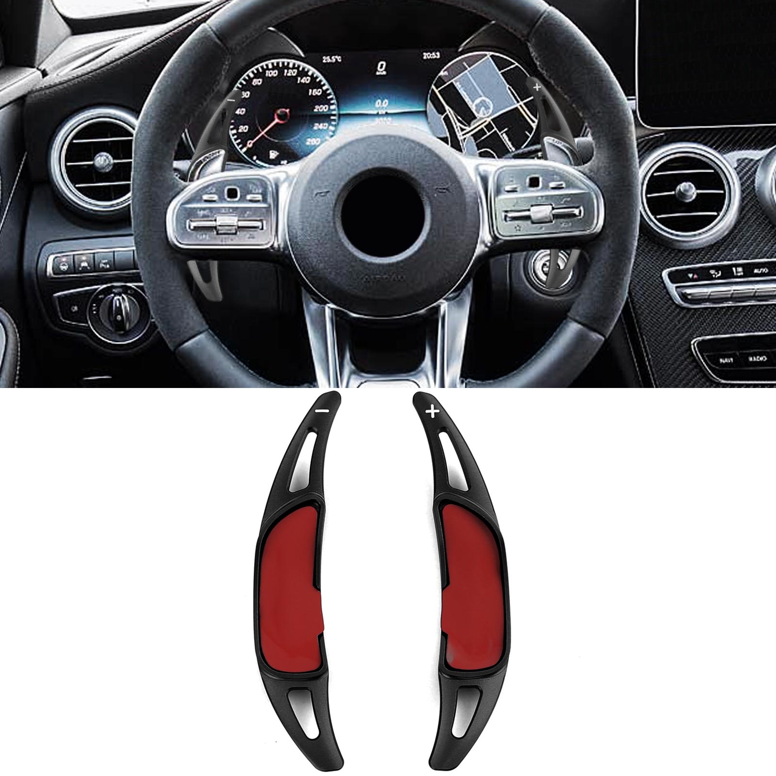 Schakelflippers Mercedes AMG GLA35/GLA45 X156, GLS53/GLS63 X166 - zwart