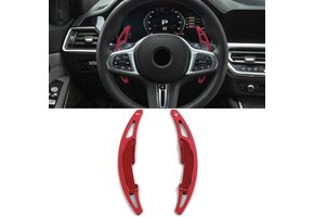 Schakelflippers BMW X5M F85, X6M F86 - aluminium - rood