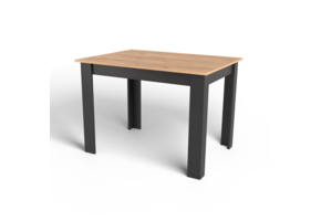 Eettafel - eetkamertafel - 120x80x75cm - hout - craft zwart