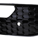Grille - mistlamp rooster - voor Audi A3 3-deurs 8V, sportback 2012-04/2016 - 2-delig - zwart glans