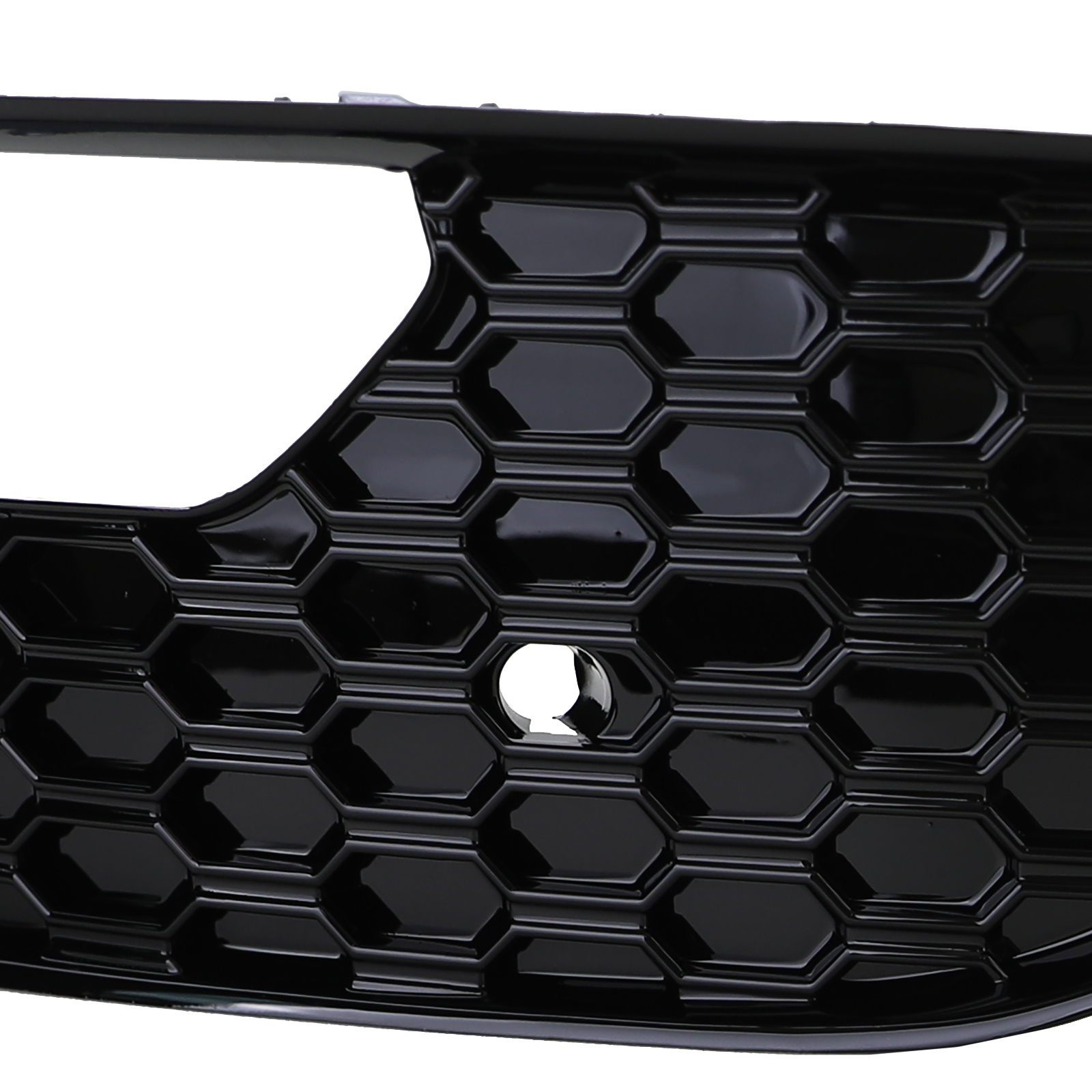 Grille - mistlamp rooster geschikt voor Audi A3 3-deurs 8V, sportback 2012-04/2016 - 2-delig - zwart glans
