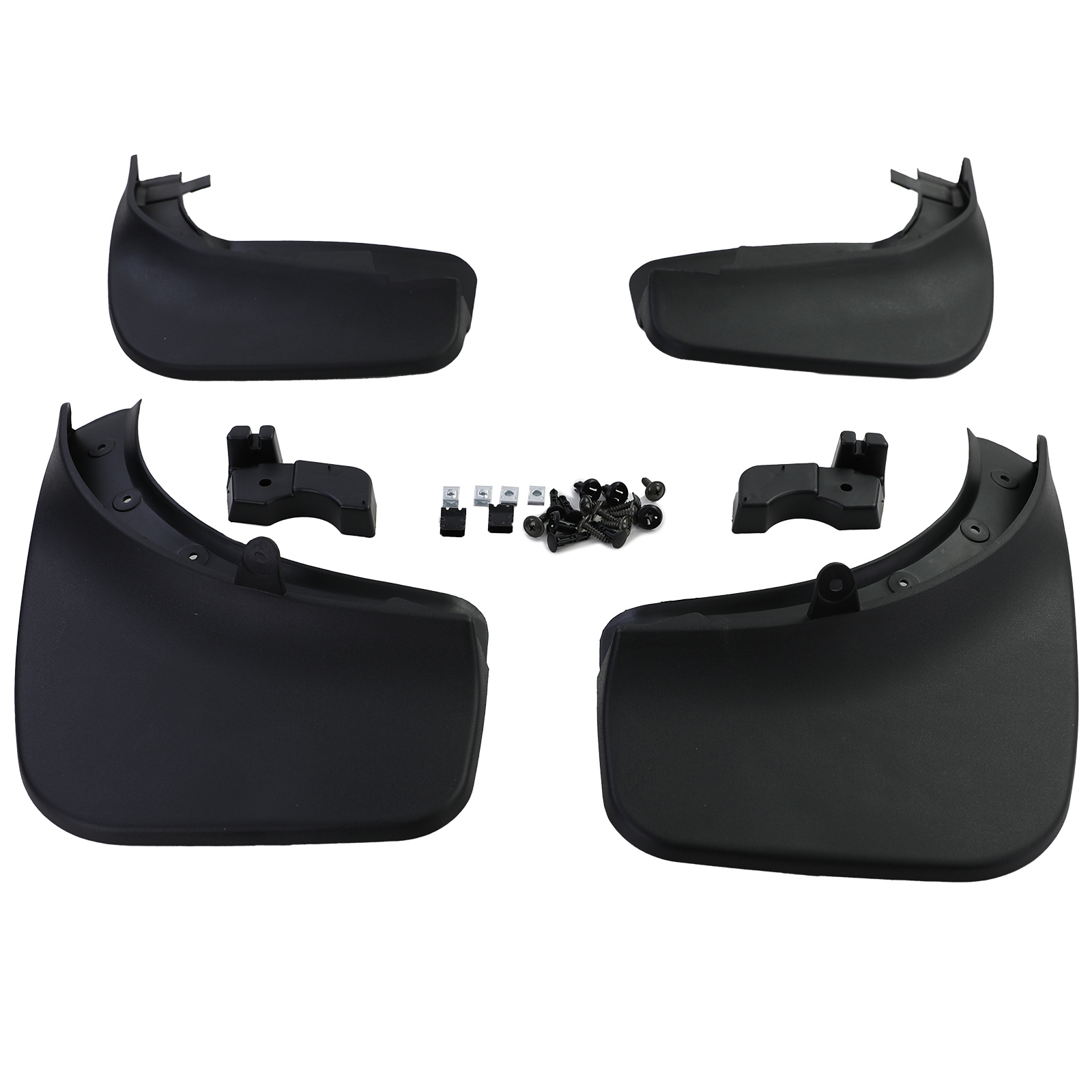 Spatlappen geschikt voor VW Touareg II 7P 2010-2018 - 4-delig - zwart