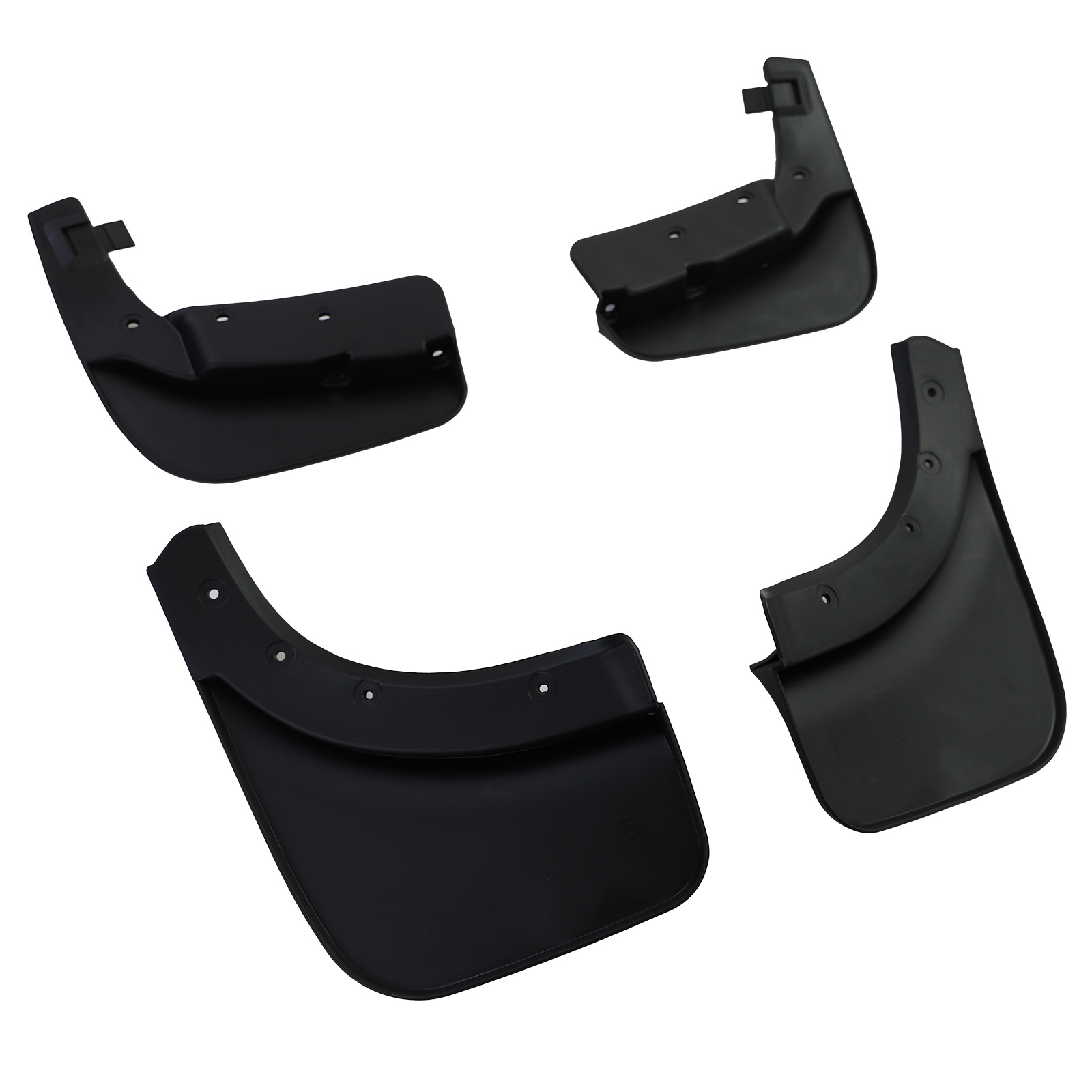 Spatlappen geschikt voor VW Touareg II 7P 2010-2018 - 4-delig - zwart