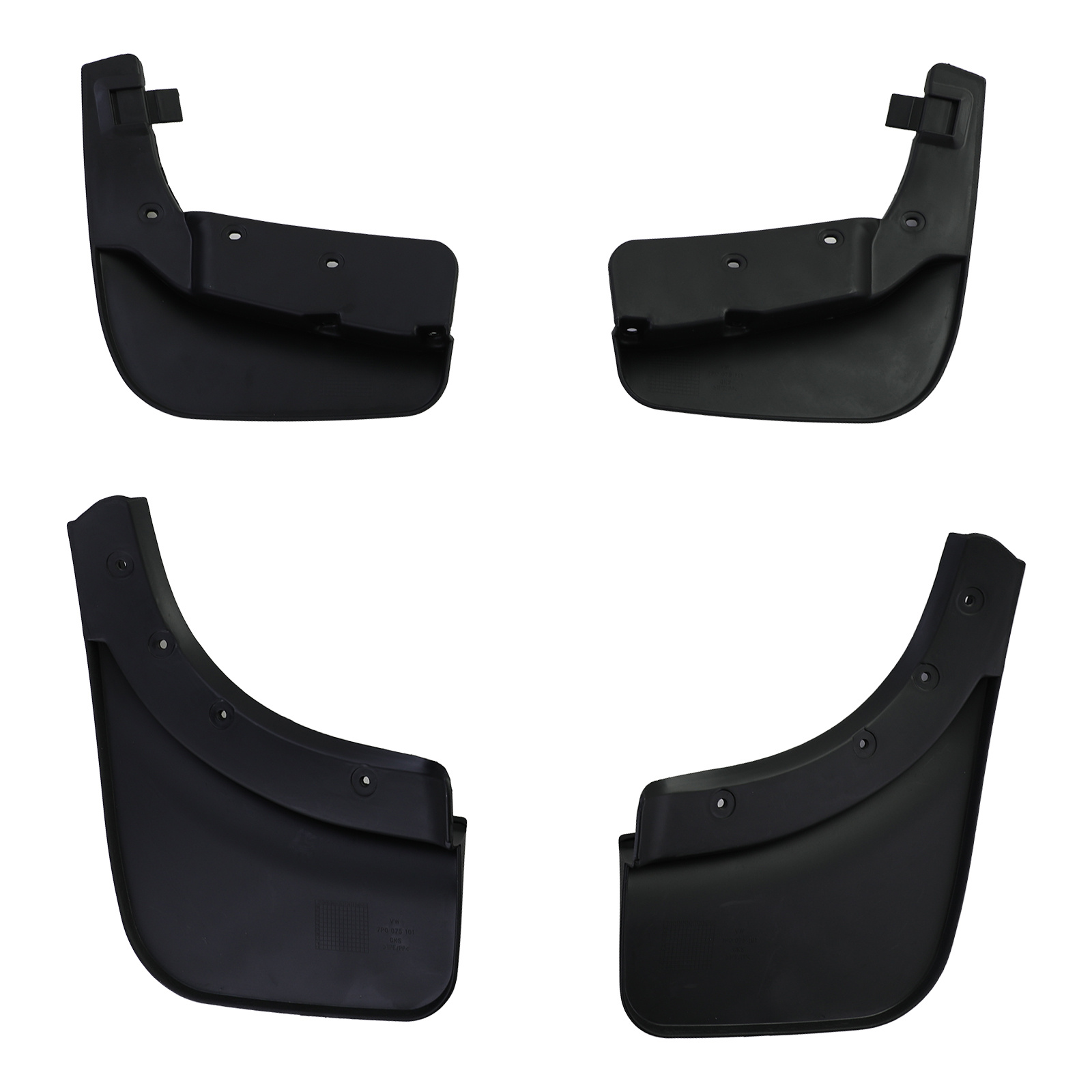 Spatlappen geschikt voor VW Touareg II 7P 2010-2018 - 4-delig - zwart