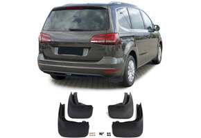 Spatlappen - voor VW Sharan 7N 2010-2022 - 4-delig - voor en achter - zwart