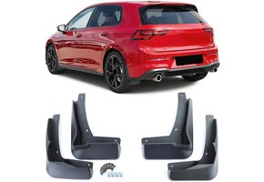 Spatlappen - geschikt voor VW Golf 8 vanaf 11/2019 - 4-delig - R-Line - zwart