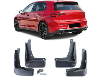 Spatlappen - voor VW Golf 8 vanaf 11/2019 - 4-delig - R-Line - zwart