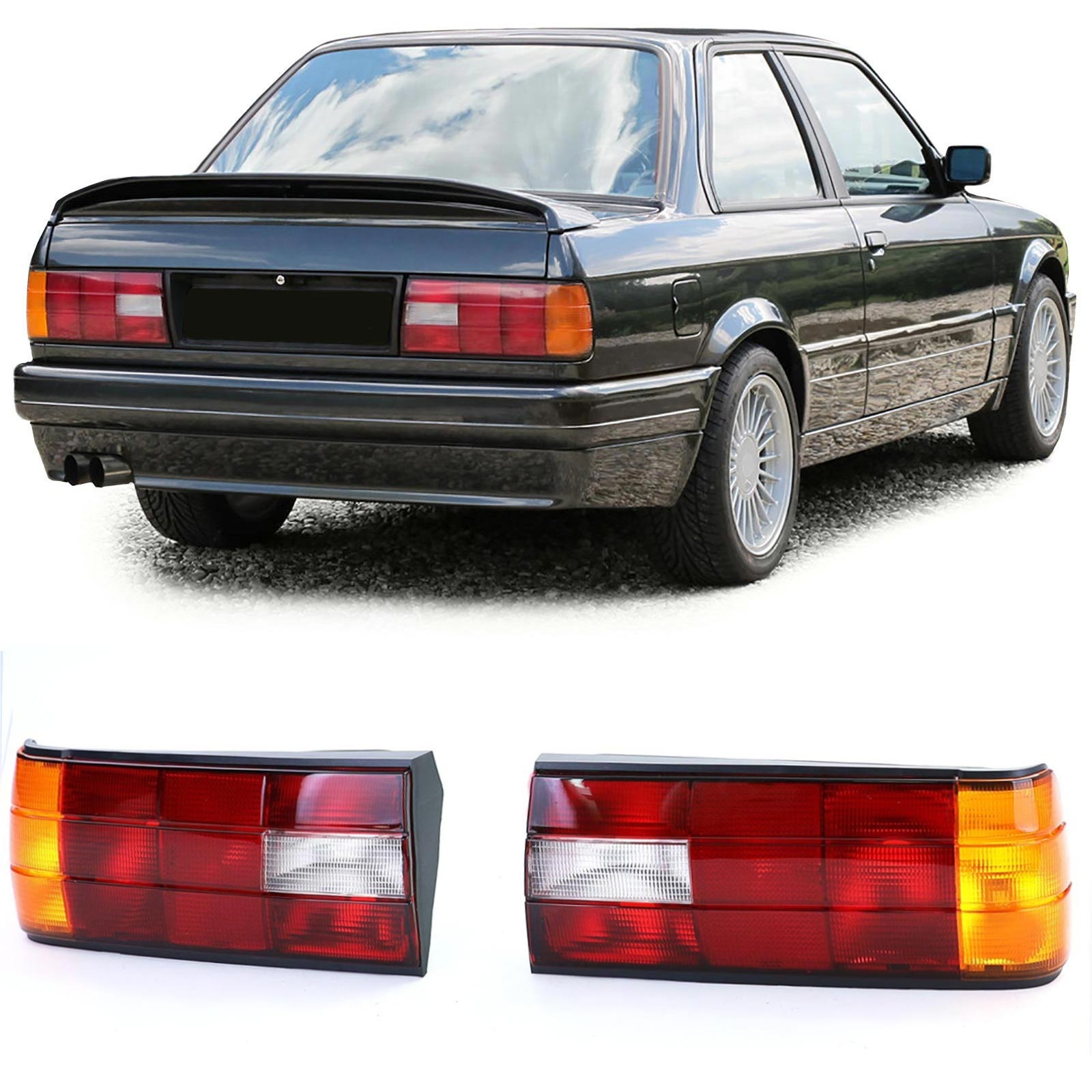 Achterlichten - BMW 3-serie E30 sedan/cabrio/touring 1987-1994 - rood/oranje